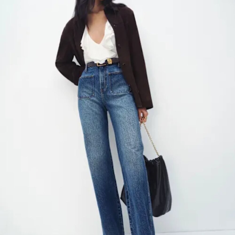 Alyssa Stretch High Rise Wide Leg Long Jeans